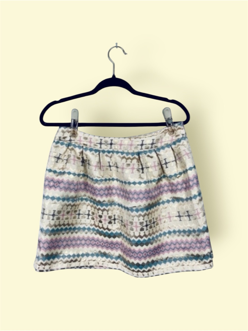 LovPosh multicolor metallic pleated fit and flare skirt size large